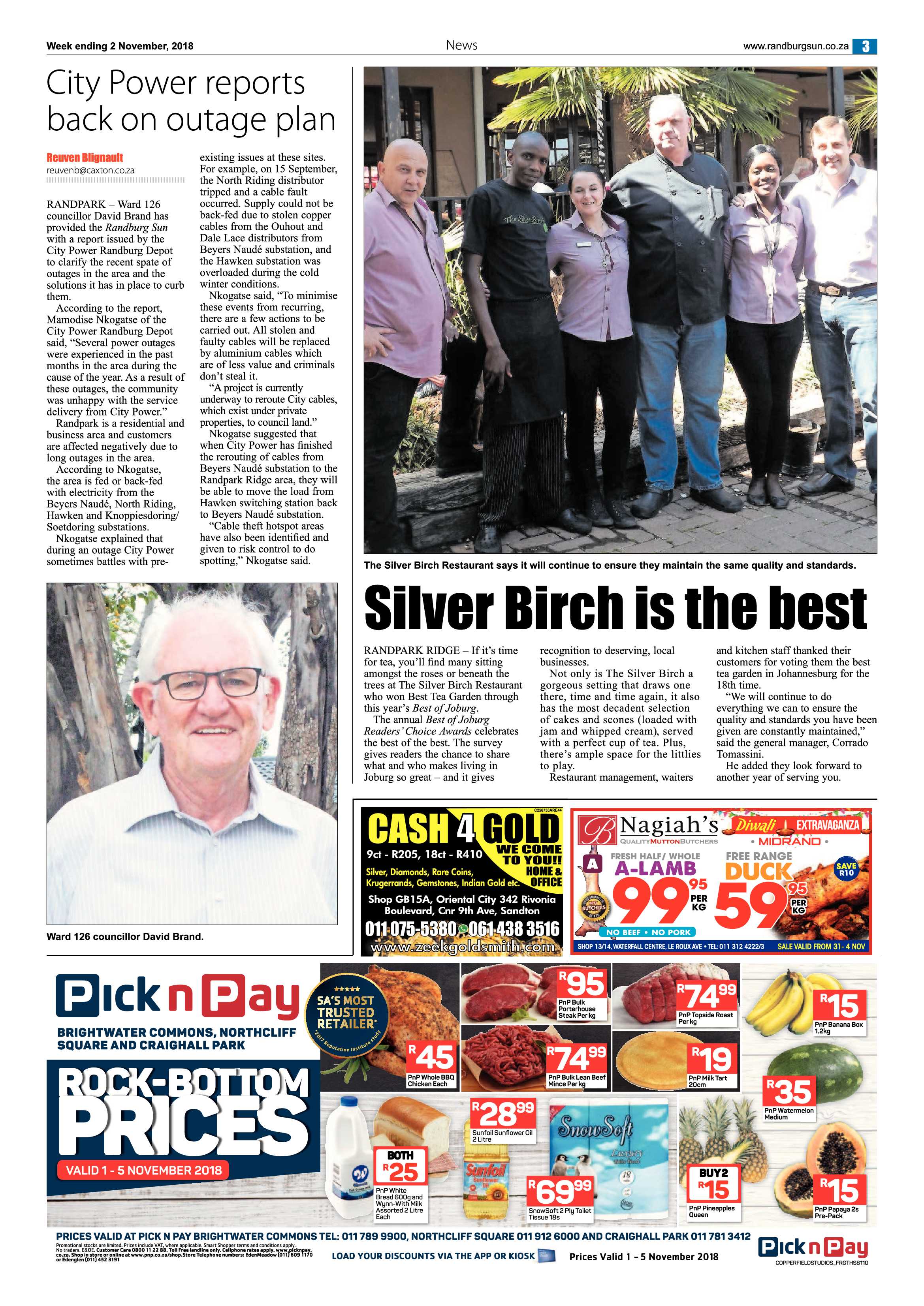 Randburg Sun 2 November 2018 page 3