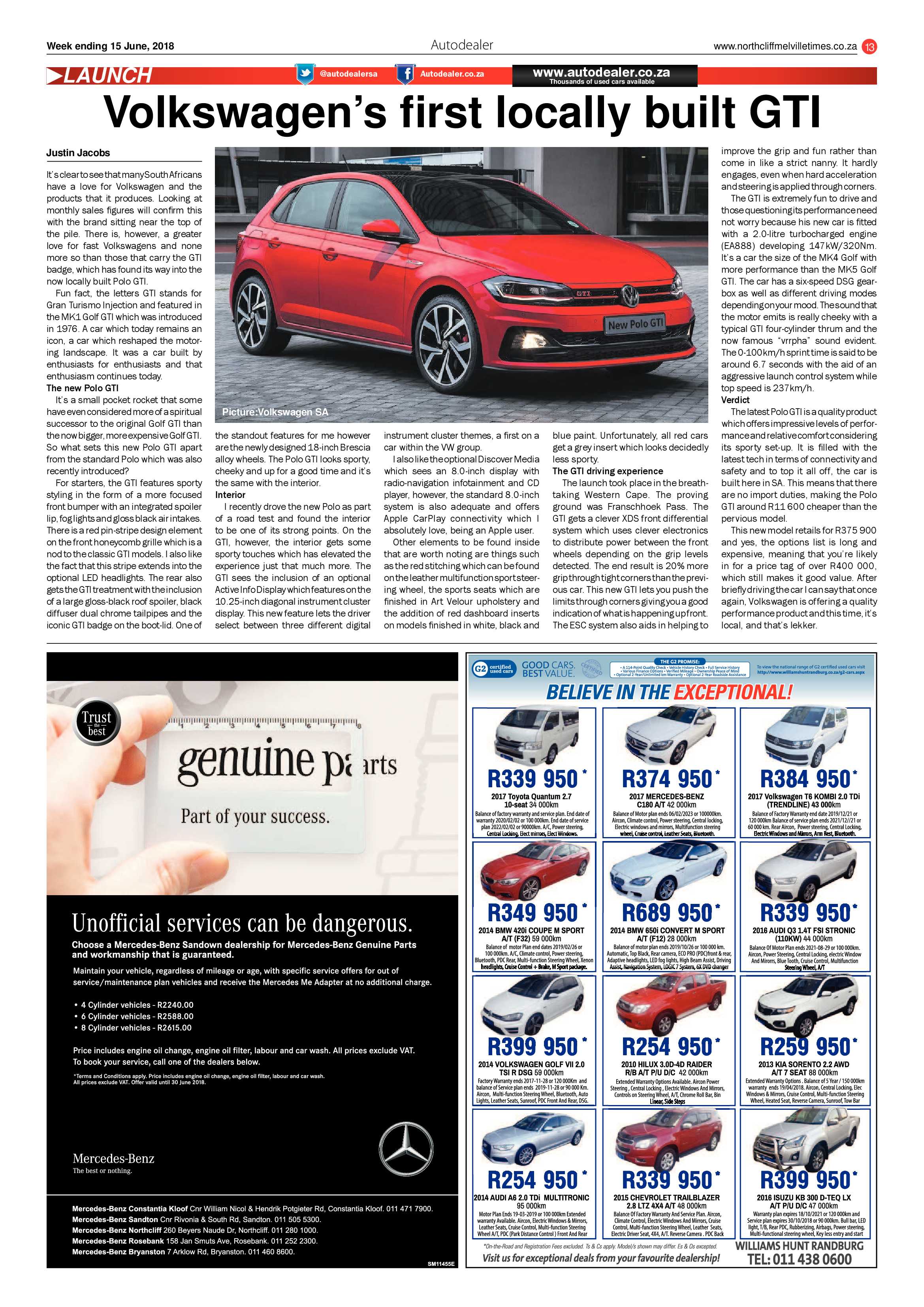 Northcliff Melville Times 15 June 2018 page 13
