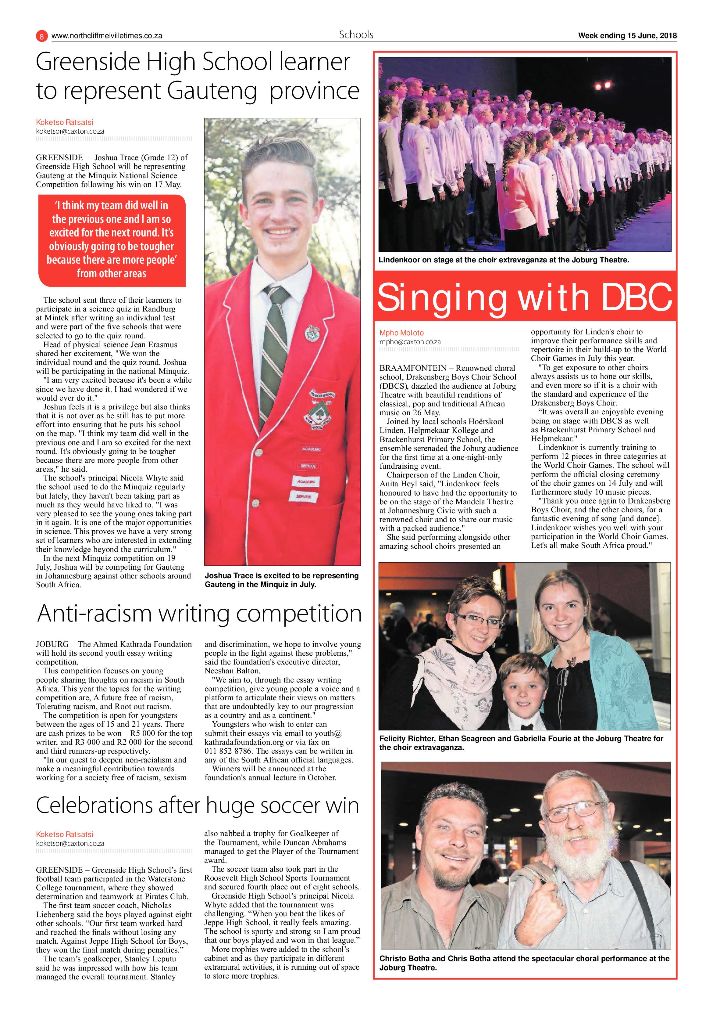 Northcliff Melville Times 15 June 2018 page 8