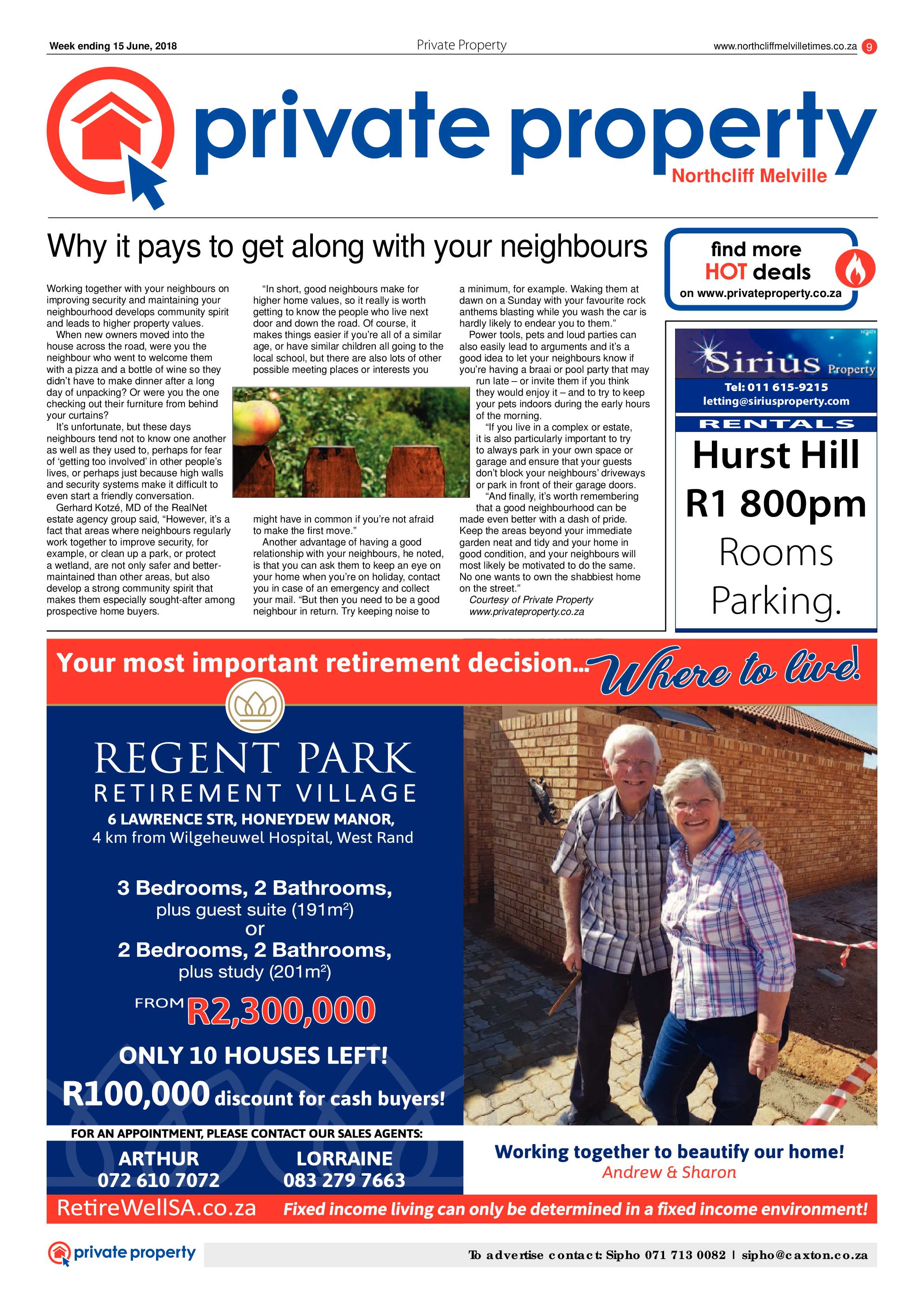 Northcliff Melville Times 15 June 2018 page 9