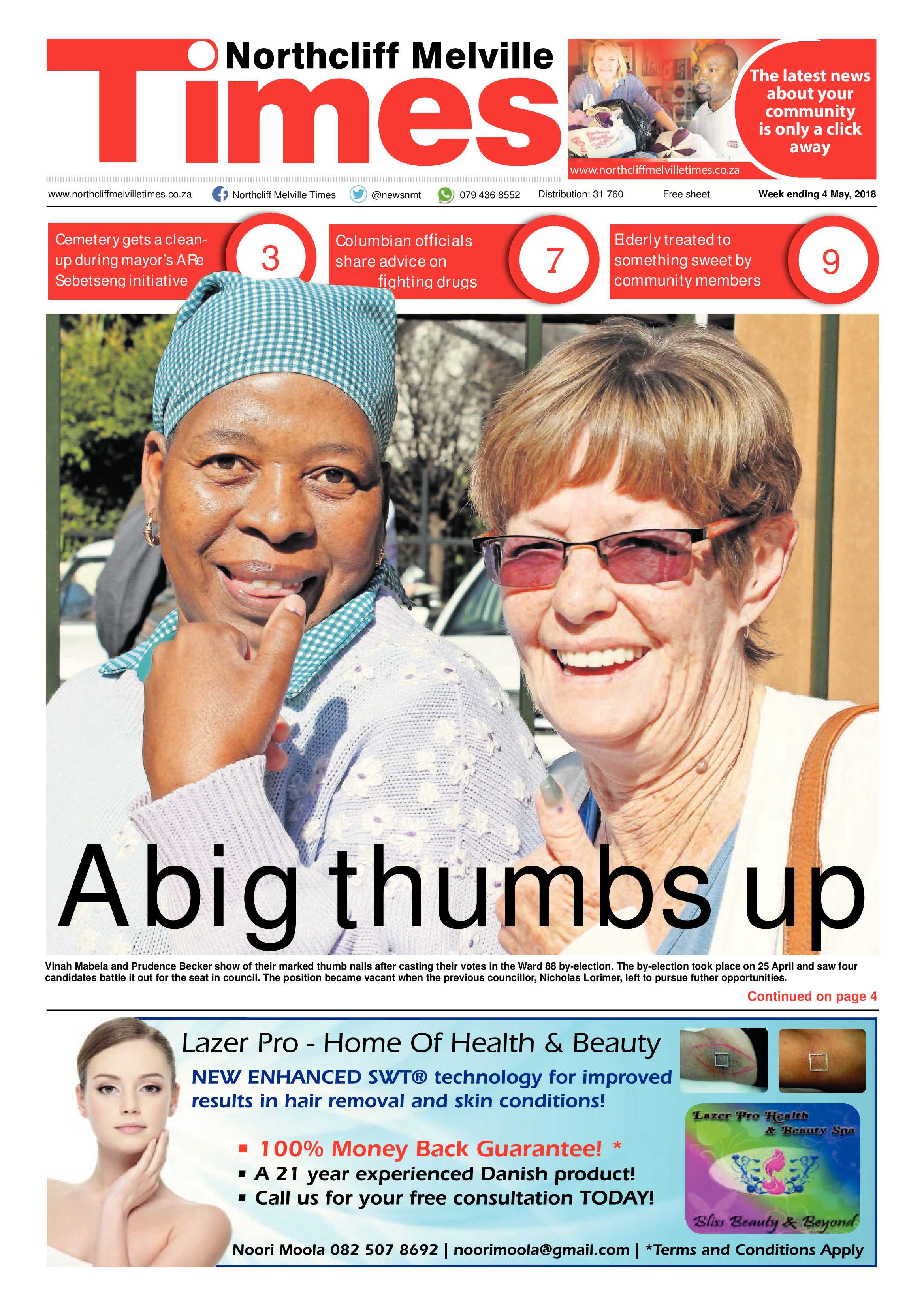 Northcliff Melville Times 4 May page 1
